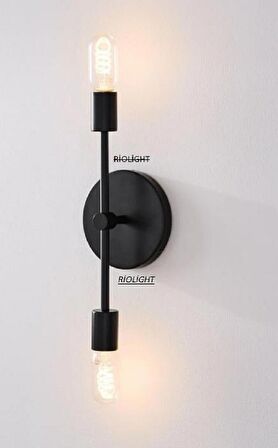 RİOLİGHT MODERN 2XE27 DUYLU AYNA ÜSTÜ METAL DUVAR APLİK