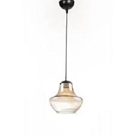 RİOLİGHT RETRO BAL CAMLI TEKLİ SARKIT AVİZE