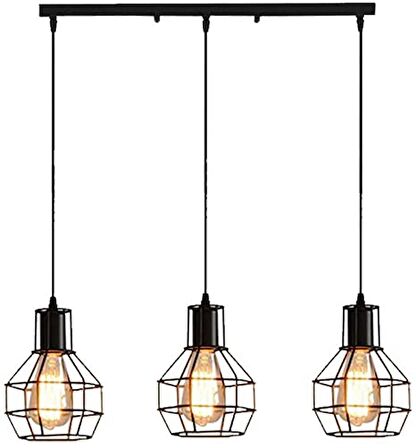 RİOLIGHT RETRO MASA ÜSTÜ SIRALI KAFES ÜÇLÜ AVİZE UZUNLUK: 60 CM