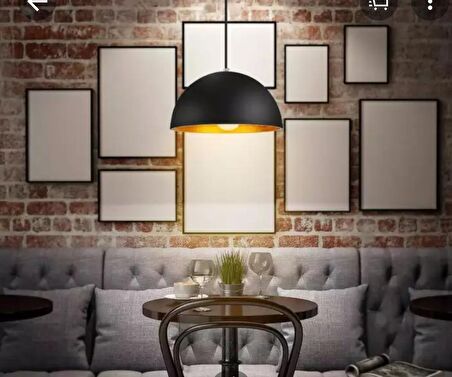 RİOLİGHT RETRO METAL TEKLİ SARKIT AVİZE ÇAP: 30CM