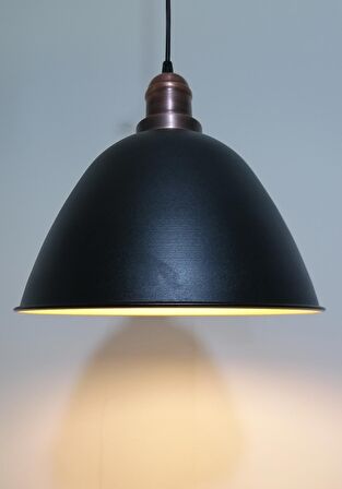 RİOLİGH RETRO SİYAH İÇİ GOLD TEKLİ METAL SARKIT ÇAP:28CM