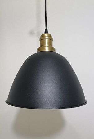 RİOLİGHT RETRO SİYAH İÇİ GOLD TEKLİ METAL SARKIT ÇAP: 28CM