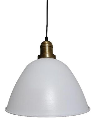 RİOLİGHT RETRO BEYAZ İÇİ GOLD TEKLİ METAL SARKIT ÇAP:28 CM