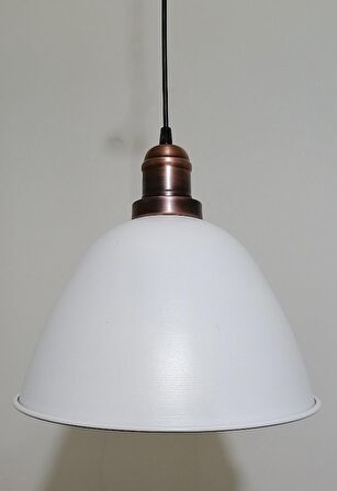 RİOLİGHT RETRO BEYAZ İÇİ BEYAZ TEKLİ METAL SARKIT ÇAP: 28CM