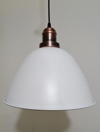 RİOLİGHT RETRO BEYAZ İÇİ GOLD TEKLİ METAL SARKIT ÇAP:28CM