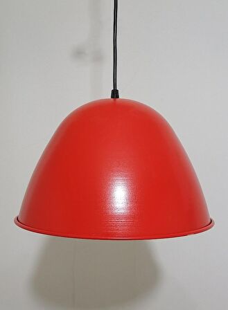 RİOLİGHT RETRO KIRMIZI İÇİ BEYAZ TEKLİ METAL SARKIT ÇAP: 28CM