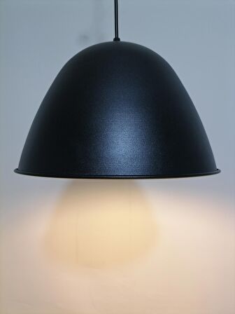 RİOLİGHT RETRO SİYAH İÇİ BEYAZ TEKLİ METAL SARKIT ÇAP: 28CM