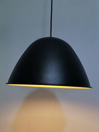 RİOLİGHT RETRO SİYAH İÇİ GOLD TEKLİ METAL SARKIT ÇAP: 28CM