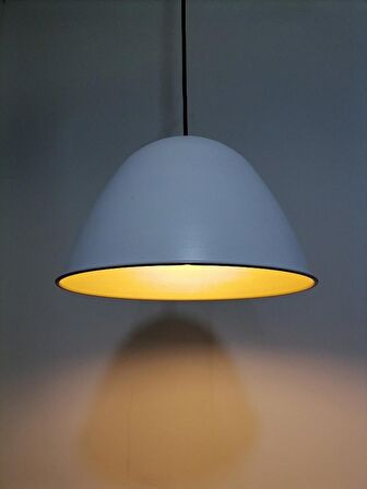 RİOLİGHT RETRO BEYAZ İÇİ GOLD TEKLİ METAL SARKIT ÇAP:28CM