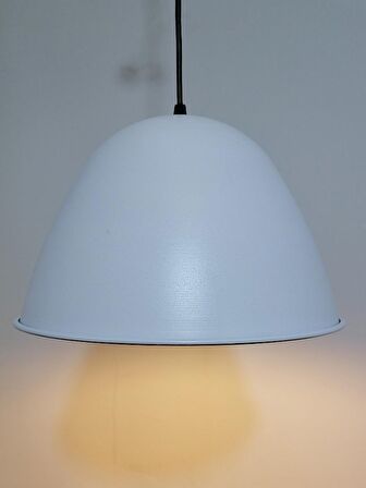 RİOLİGHT RETRO BEYAZ İÇİ BEYAZ TEKLİ METAL SARKIT ÇAP: 28CM