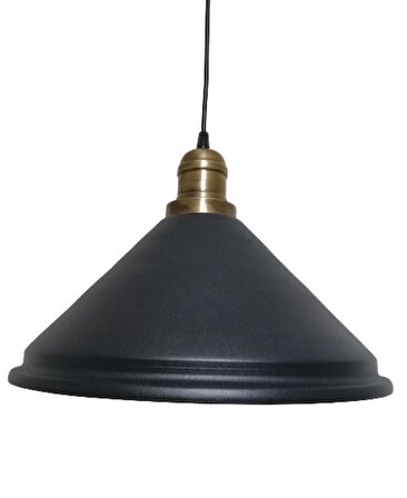 RİOLİGHT RETRO SİYAH İÇİ BEYAZ TEKLİ METAL SARKIT ÇAP: 33CM