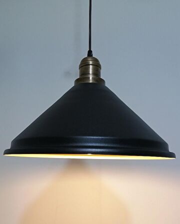 RİOLİGHT RETRO SİYAH İÇİ GOLD TEKLİ SARKIT ÇAP: 33CM