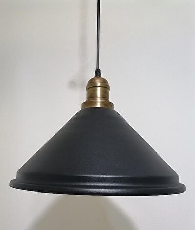 RİOLİGHT RETRO SİYAH İÇİ GOLD TEKLİ SARKIT ÇAP: 33CM