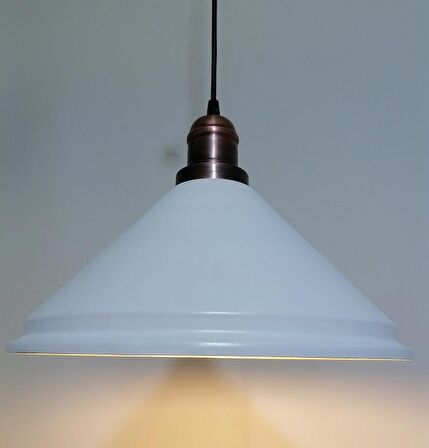 RİOLİGHT  RETRO BEYAZ İÇİ GOLD TEKLİ METAL SARKIT ÇAP: 33CM