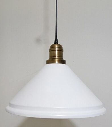 RİOLİGHT RETRO BEYAZ İÇİ GOLD TEKLİ METAL SARKIT ÇAP: 33CM