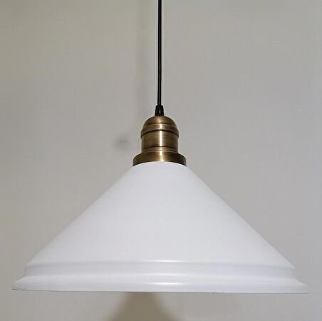 RİOLİGHT RETRO BEYAZ İÇİ BEYAZ TEKLİ METAL SARKIT ÇAP: 33CM