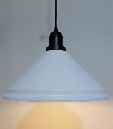 RİOLİGHT RETRO BEYAZ İÇİ BEYAZ TEKLİ METAL SARKIT ÇAP: 33CM