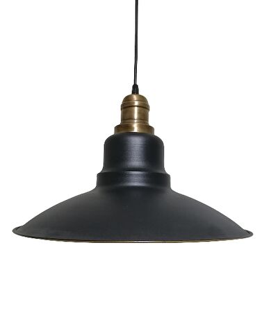 RIOLİGHT RETRO SİYAH İÇİ GOLD TEKLİ SARKIT ÇAP: 37CM