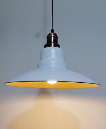 RİOLİGHT RETRO BEYAZ İÇİ GOLD TEKLİ MEAL SARKIT ÇAP: 37CM