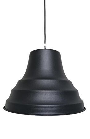 RİOLİGHT RETRO SİYAH İÇİ BEYAZ TEKLİ METAL SARKIT ÇAP: 27CM