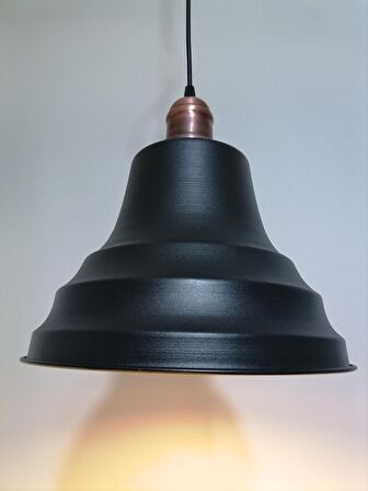 RİOLİGHT RETRO SİYAH İÇİ GOLD TEKLİ METAL SARKIT ÇAP: 27CM