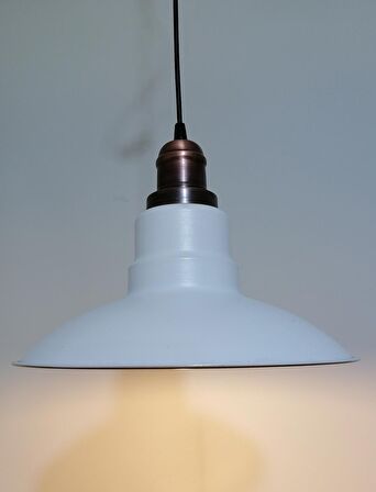 RİOLİGHT RETRO BEYAZ İÇİ BEYAZ TEKLİ METAL SARKIT ÇAP: 30CM