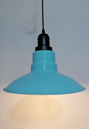 RİOLİGHT RETRO TURKUAZ İÇİ TURKUAZ TEKLİ METAL SARKIT ÇAP: 30CM