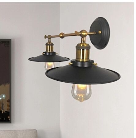 RİOLİGHT RETRO İKİLİ METAL APLİK ŞAPKA ÇAPI: 23CM