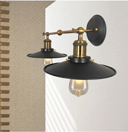 RİOLİGHT RETRO İKİLİ METAL APLİK ŞAPKA ÇAPI: 23CM
