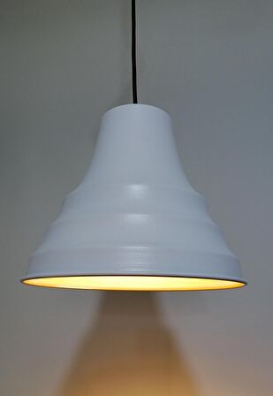 RİOLİGHT RETRO BEYAZ İÇİ GOLD TEKLİ METAL SARKIT ÇAP:23CM