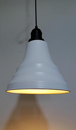 RİOLİGHT RETRO BEYAZ İÇİ GOLD TEKLİ METAL SARKIT ÇAP:23CM