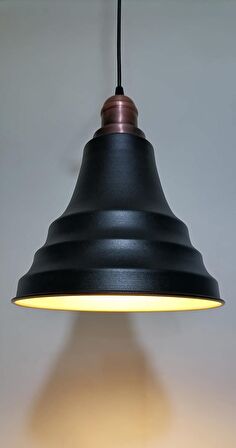 RİOLİGHT RETRO SİYAH İÇİ GOLD TEKLİ METAL SARKIT ÇAP:23CM