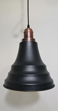 RİOLİGHT RETRO SİYAH İÇİ GOLD TEKLİ METAL SARKIT ÇAP:23CM