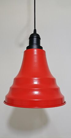 RİOLİGHT RETRO KIRMIZI İÇİ BEYAZ TEKLİ METAL SARKIT ÇAP:23CM