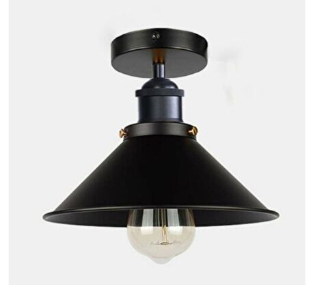 RİOLİGHT METAL SİYAH PLOFONYER SARKIT ŞAPKA ÇAPI:22CM