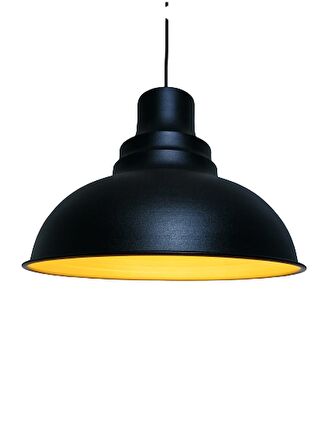 RİOLİGHT RETRO SİYAH İÇİ GOLD TEKLİ METAL SARKIT ÇAP: 34CM