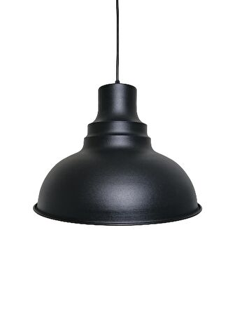 RİOLİGHT RETRO SİYAH İÇİ BEYAZ TEKLİ METAL SARKIT ÇAP: 34CM