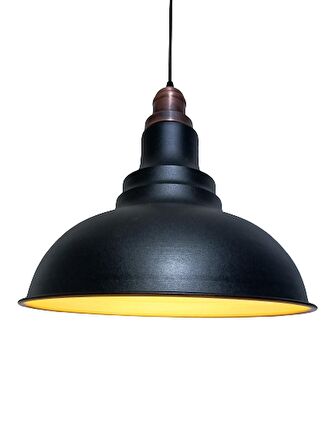 RİOLİGHT RETRO SİYAH İÇİ GOLD TEKLİ METAL SARKIT ÇAP: 34CM