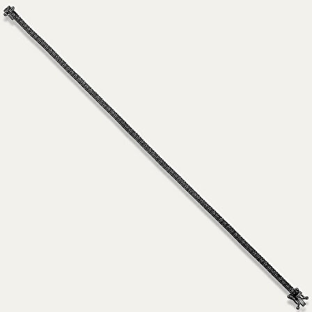 925 Ayar Gümüş Siyah Taşlı Su Yolu Bileklik