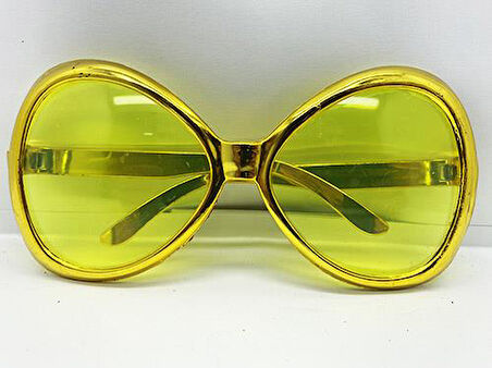 Yeşilçam Temalı Parti Gözlüğü Gold Renk 7x16 cm