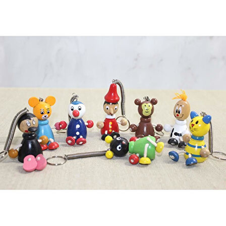 Ahşap Yayli Zıp Zıp Anahtarlik