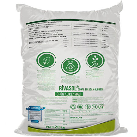 Rivasol 20 Kg Organik Katı Solucan Gübresi