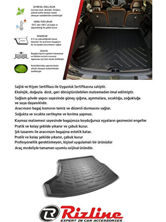 Renault Megane 4 2016 Sonrası 3D Bagaj Havuzu ( SEDAN KASA ) - Çift Cepli