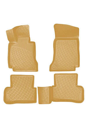 Mercedes C Serisi W205 2018 Araca Özel Tasarım 3D Havuzlu Bej Paspas