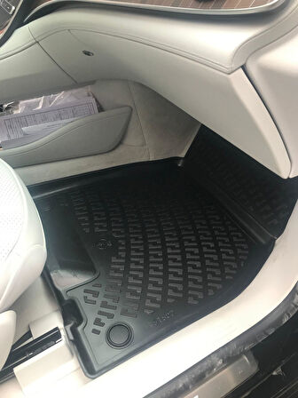 Rizline Mercedes EQE 2022 Sonrası 3D Havuzlu Paspas ve Bagaj Havuzu Set Siyah