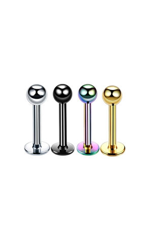 Rupen Kraft 4 Adet Tragus Helix,dudak,kıkırdak Medikal Çelik Piercing