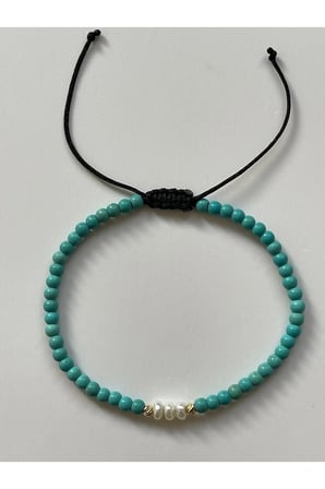 14 Ayar Dorika Toplu Gerçek Incili Minimalist Altın Bileklik