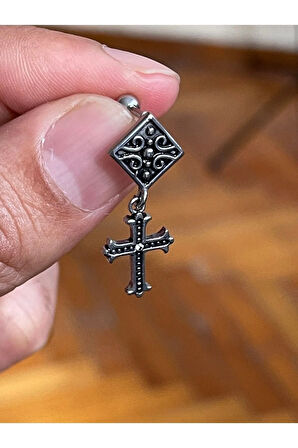 316 Cerrahi Çelik Sallantılı Haç Model Piercing