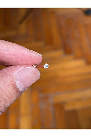 316 Cerrahi Çelik Tragus Helix Kıkırdak Conch Minimal Tek Taş Piercing