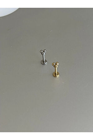 316 L Cerrahi Çelik Tragus Helix Kıkırdak Conch Minimal Üç Toplu Piercing